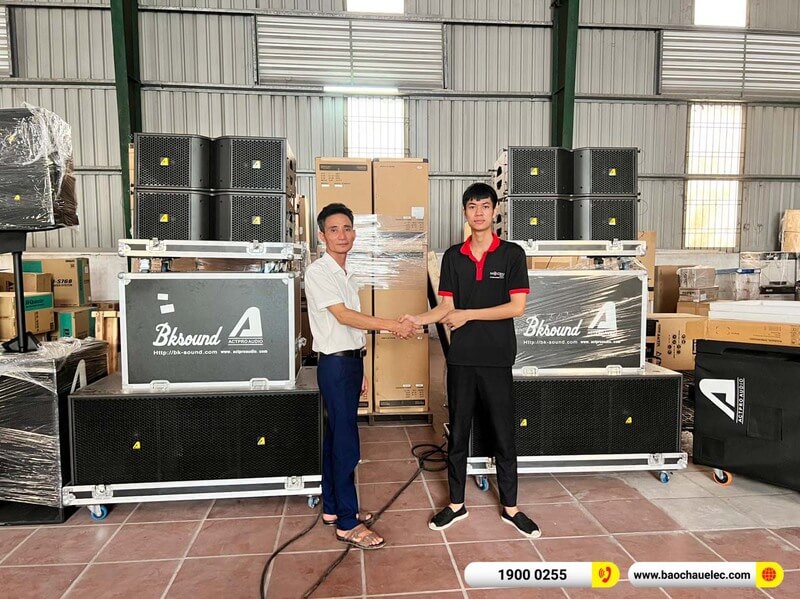 Lắp đặt dàn Line Array Actpro trị giá gần 130 triệu cho anh Hoàn ở Hà Nam (Actpro KR210, Actpro KR28, QD4.13, FP14000, DSP48...)