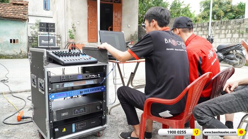 Lắp đặt dàn Line Array Actpro trị giá gần 130 triệu cho anh Hoàn ở Hà Nam (Actpro KR210, Actpro KR28, QD4.13, FP14000, DSP48...)