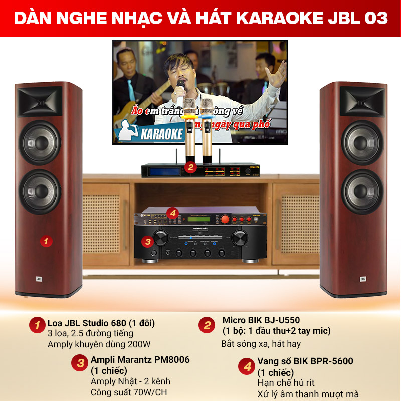 Dàn nghe nhạc và hát karaoke JBL 03