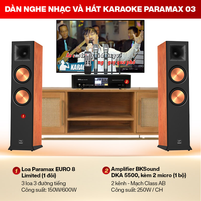 Dàn Nghe nhạc và Hát karaoke Paramax 03