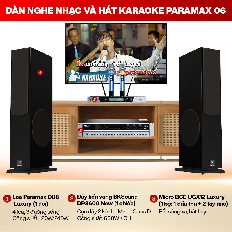 Dàn Nghe nhạc và Hát karaoke Paramax 06