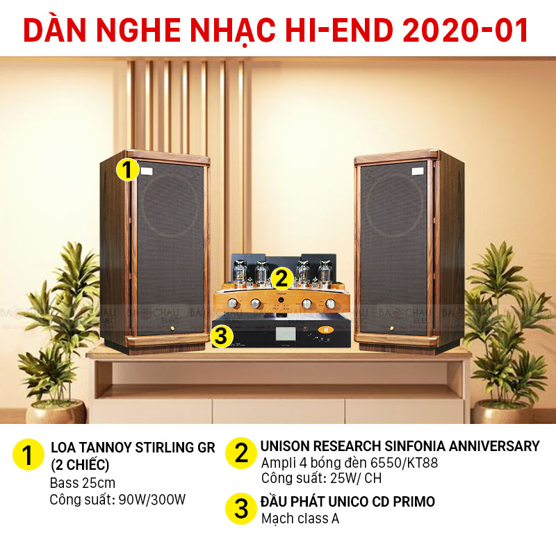 dàn nghe nhạc Hi-End 2020-01 cao cấp, chuyên nghiệp