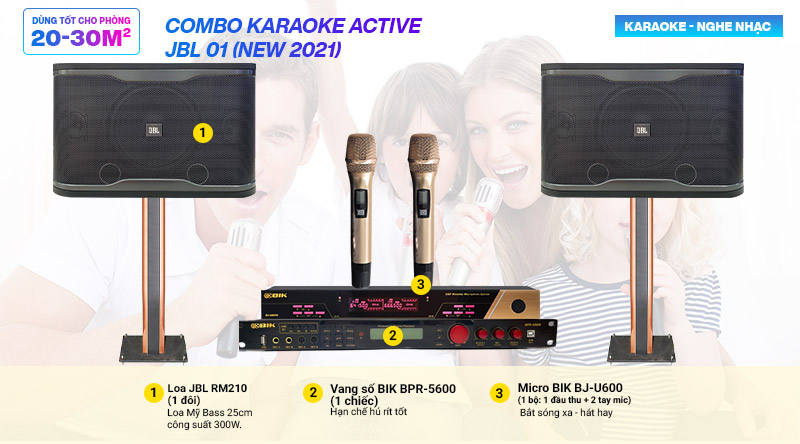 Combo karaoke Active JBL 01 (New 2021)