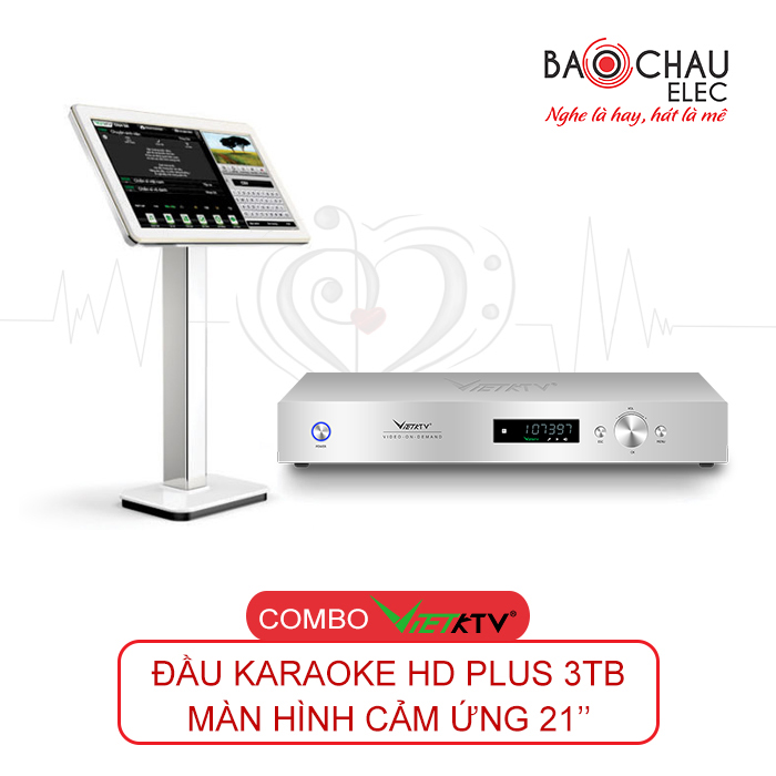 Combo Đầu VietKTV HD Plus 3TB + màn hình 21