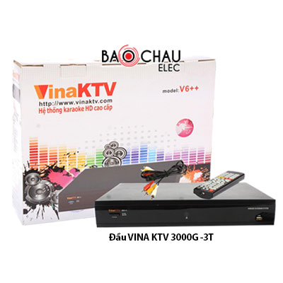 Đầu karaoke VinaKTV 3000G-3T hiện đại, chính hãng, giá rẻ nhất thị trường 