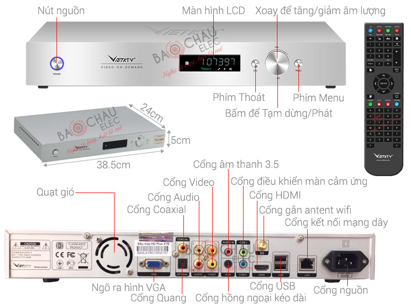 Ảnh kĩ thuật Đầu Karaoke Việt KTV HDPlus 4TB