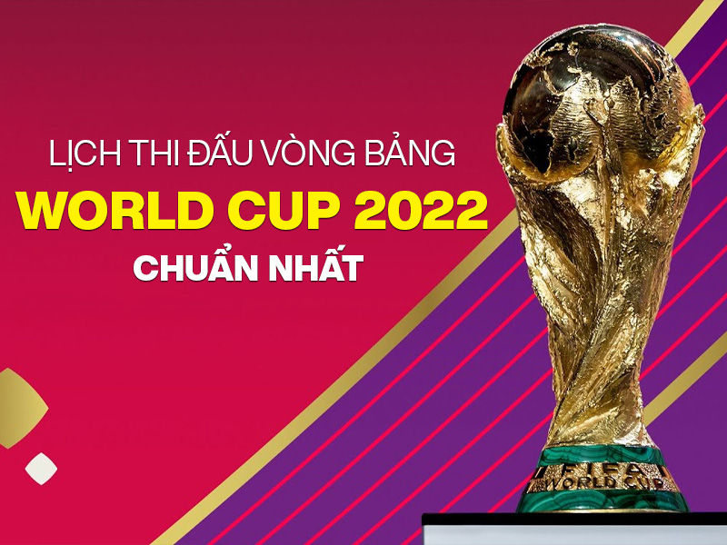 Lịch thi đấu vòng bảng World Cup 2022 Mới. Chuẩn Nhất