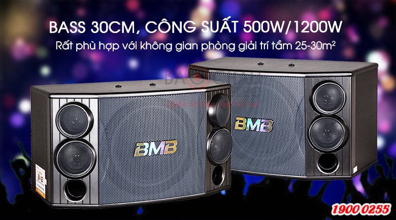 Loa BMB CSD 2000C Like New có loa bass 30cm, công suất 500W/1200W