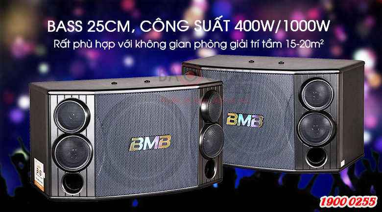 Loa karaoke BMB CSD-880C có mức công suất lớn, âm thanh mạnh mẽ