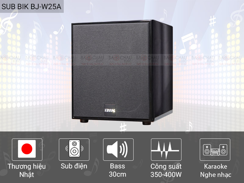 Loa sub điện BIK BJ-W25A (Bass 30cm)
