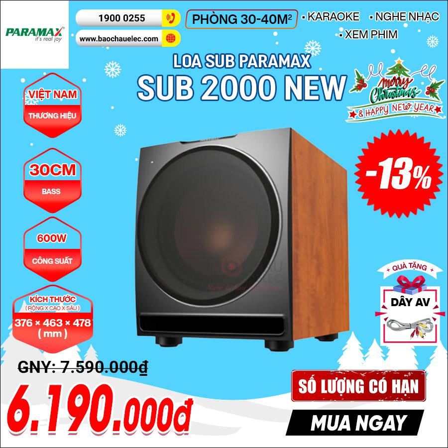 Loa sub điện Paramax 2000 New 