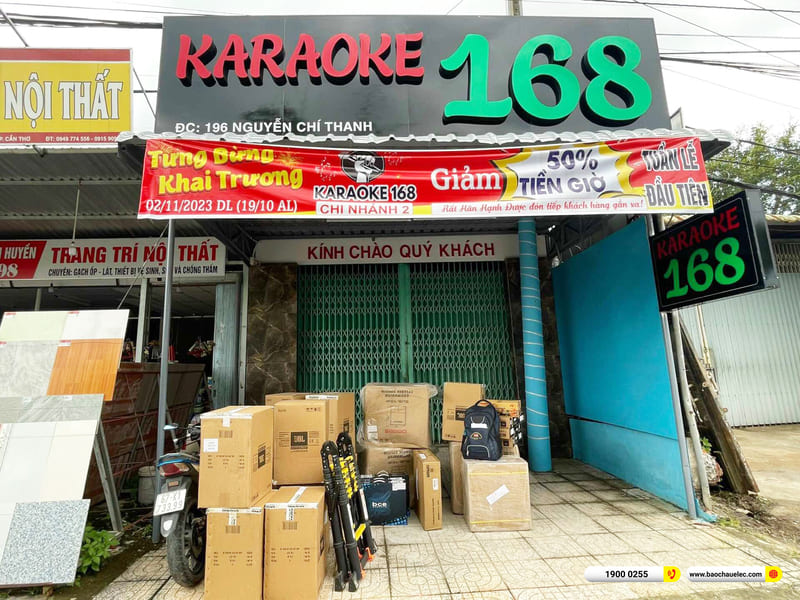 Lắp đặt 6 phòng hát kinh doanh gần 341tr cho quán karaoke 168 ở Cần Thơ (JBL KP4010 G2, VM 840A, KX180A, Domus 15W...)