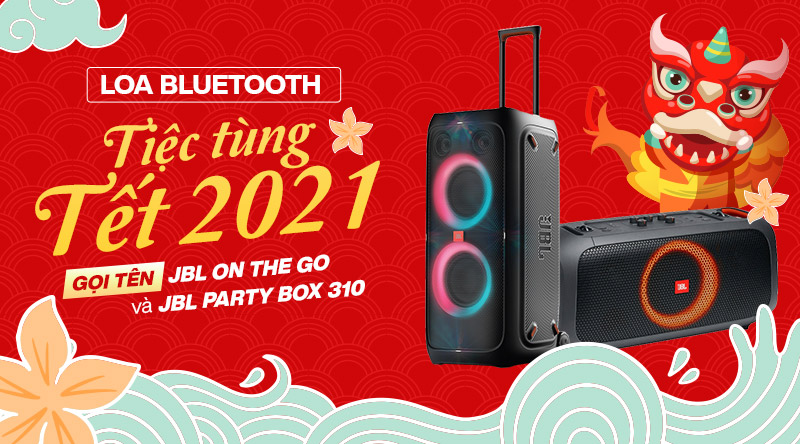 Loa bluetooth tiệc tùng cho Tết 2021: Gọi tên JBL On The Go và JBL Party Box 310