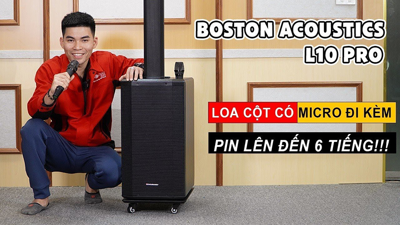 Đánh giá Boston Acoustics L10 Pro: Loa cột đỉnh cao, công suất 1000W, pin 8h, kèm 2 micro