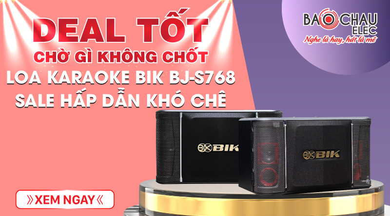 Deal tốt chờ gì không chốt: Loa karaoke BIK BJ-S768 sale hấp dẫn khó chê giảm hơn 3 triệu