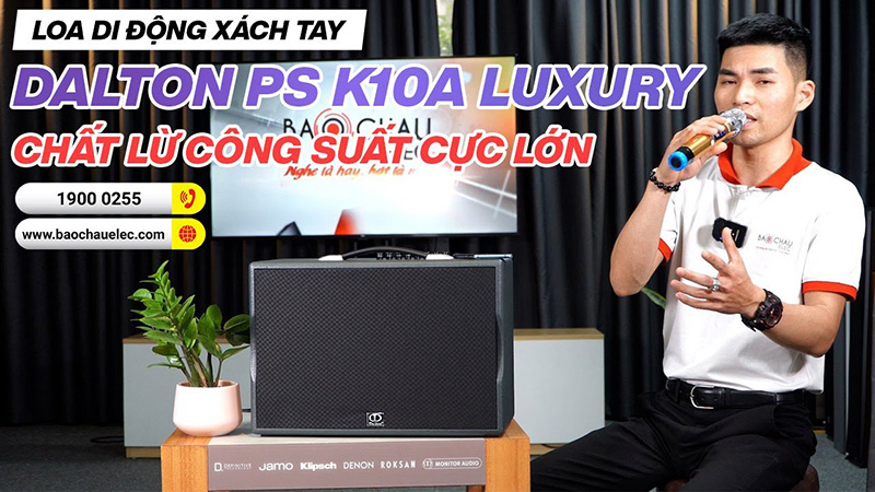 Trải nghiệm Loa karaoke xách tay Dalton PS-K10A Luxury - Công suất 300W, 2 Micro UHF, Pin 4h