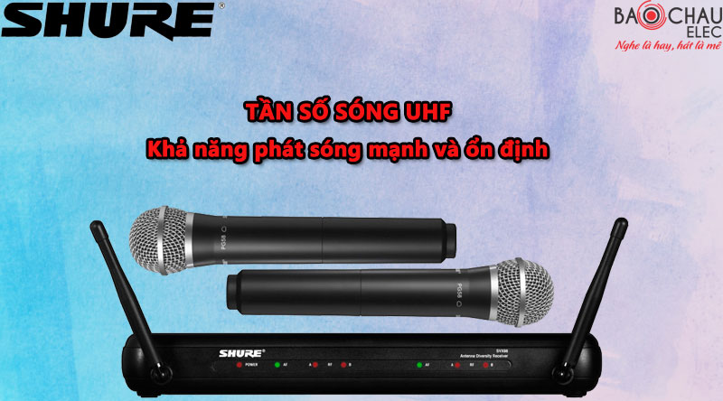 Micro Shure SVX288E/PG58 thiết kế đẹp mắt, chất lượng tốt