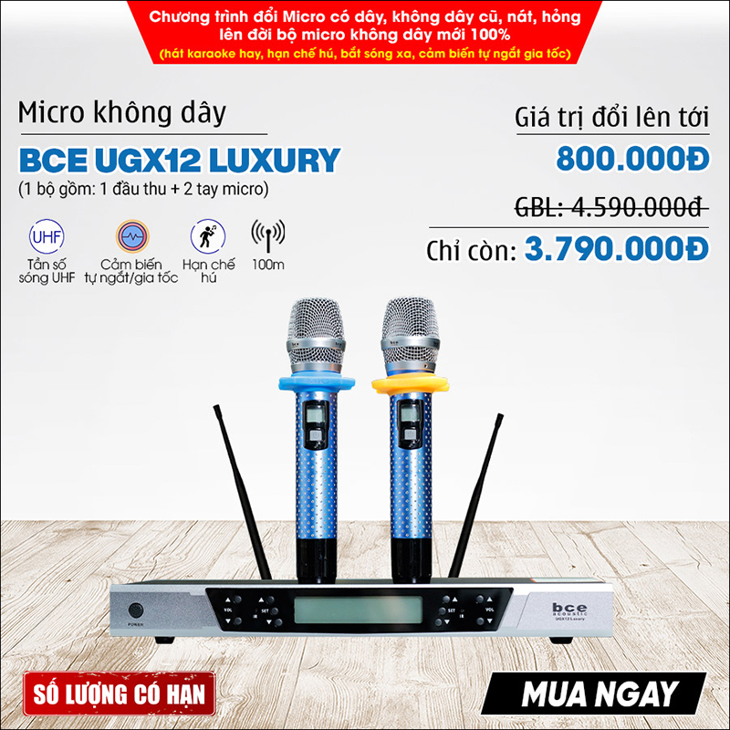 Micro không dây BCE UGX12 Luxury