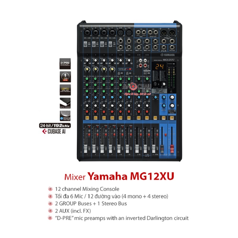 Bàn mixer Yamaha MG12XU chính hãng, giá rẻ