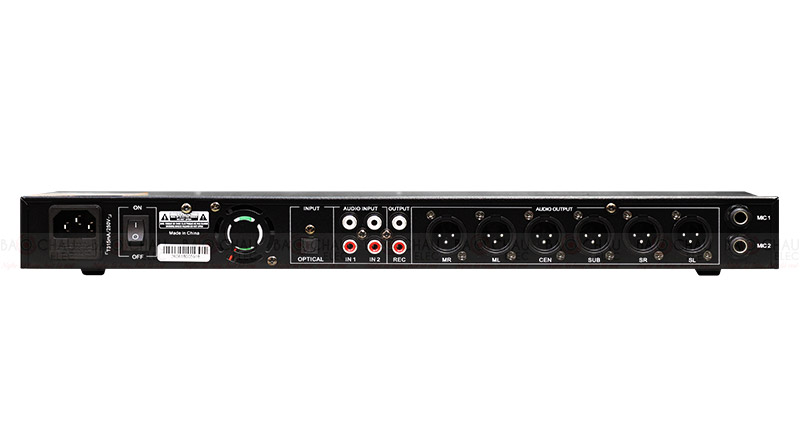 Các cổng kết nối của Vang số Bksound X6 Luxury đều nằm ở mặt sau
