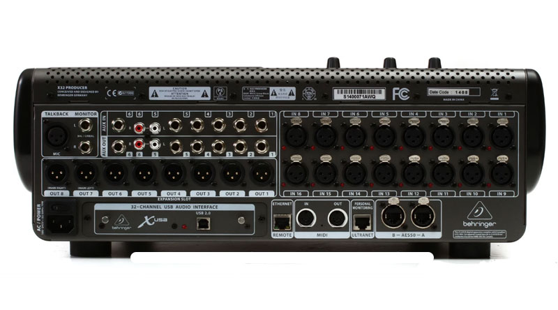 Bàn mixer Behringer X32 Producer hệ thống cổng kết nối đa dạng