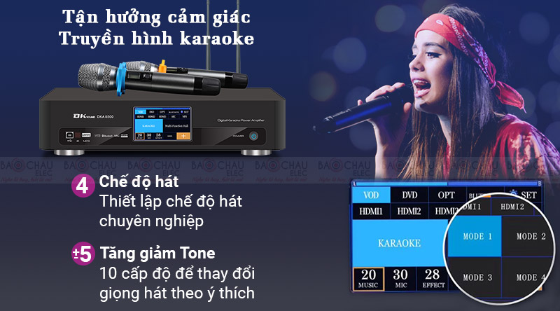 bộ khuếch đại  Đầu karaoke kỹ thuật số BKSound DKA 8500
