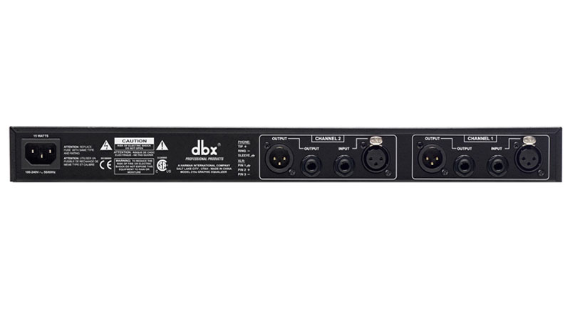 Equalizer DBX 215s hệ thống cổng kết nối đa dạng