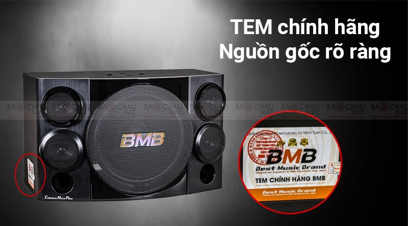 Loa karaoke BMB CSE 310SE tem chính hãng, nguồn gốc rõ ràng