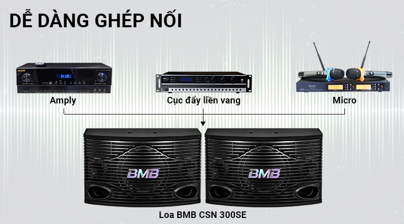 Loa BMB CSN300SE dễ dàng phối ghép