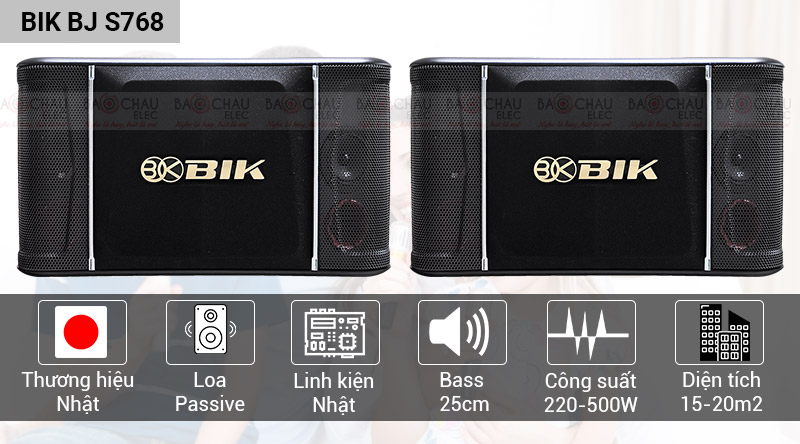Loa karaoke BIK BJ-S768 chính hãng, giá tốt 