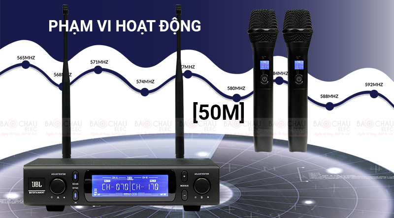 Micro karaoke JBL VM300 sở hữu độ nhạy cao nên bắt âm chuẩn, chính xác