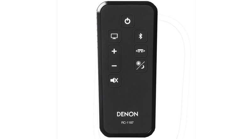 Đi kèm Bộ loa Soundbar Denon DHT-S514 là chiếc điều khiển từ xa