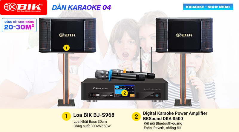 Dàn karaoke 04 (BIK BS 968 + BKsound DKA 8500)