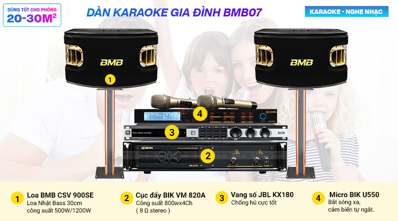 dàn karaoke gia đình BMB07