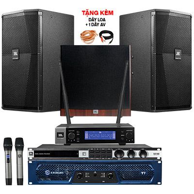 Dàn karaoke JBL cao cấp 10 (JBL XS12,  Crown T7, JBL KX180A, JBL Stage A120P, JBL VM200)