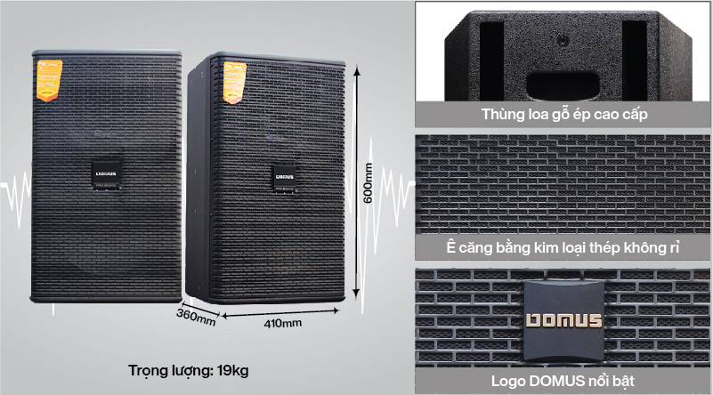 Mặt trước loa Domus DK612