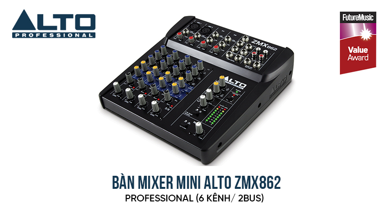 Bàn mixer mini Alto ZMX862 (6 kênh/ 2bus)