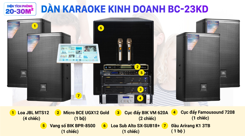Dàn karaoke kinh doanh BC-23KD