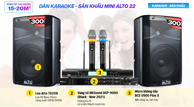 Dàn karaoke - Sân khấu Mini Alto 22