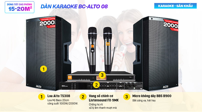 Dàn karaoke gia đình BC-ALTO 08 tiện lợi, hát hay, giá tốt
