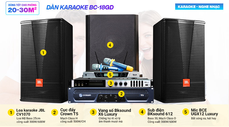 Dàn karaoke JBL BC-18GD