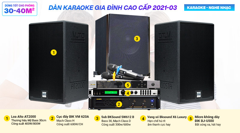 Dàn karaoke gia đình cao cấp 2021-03