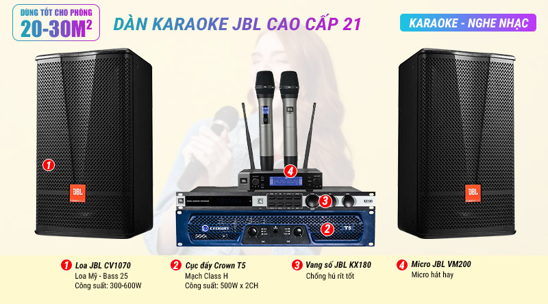 Dàn karaoke JBL cao cấp 21