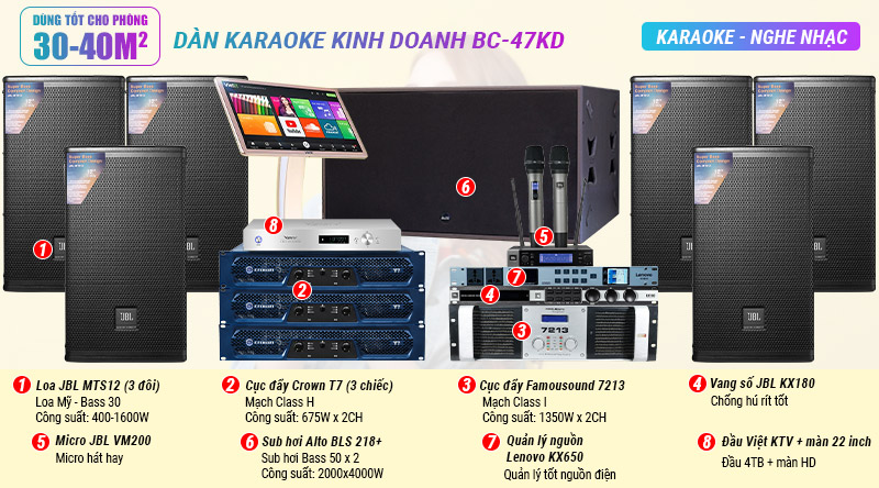 Dàn karaoke kinh doanh BC-47KD
