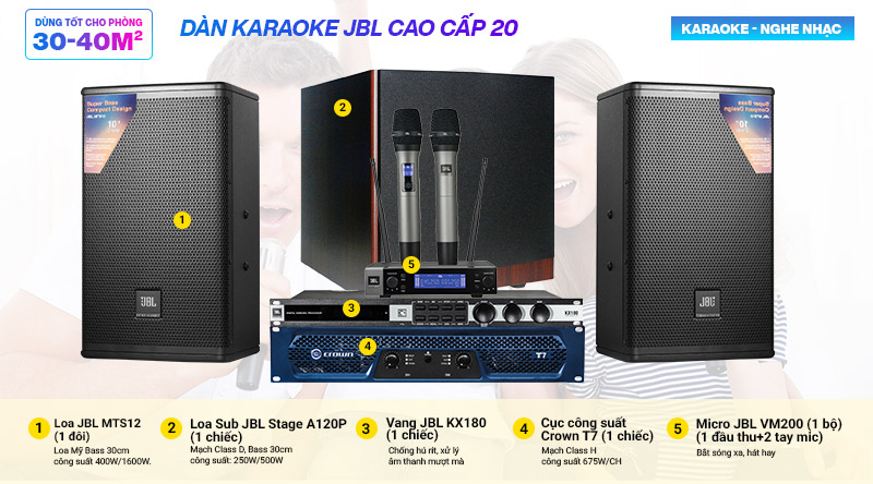 Dàn karaoke JBL cao cấp 20