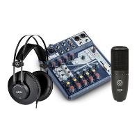 Combo thu âm Mixer Soundcraft notepad 8 + Micro AKG P120 + tai nghe AKG K52