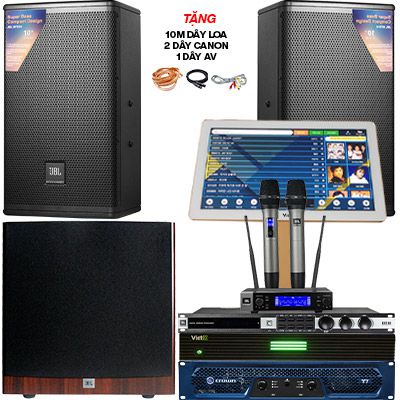 Dàn karaoke JBL cao cấp 20 (JBL MTS12, Crown T7, JBL KX180A, JBL A120P,JBL VM200, VietK 4K Plus 4TB + Màn VietK 21)