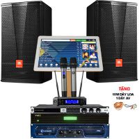Dàn karaoke JBL cao cấp 21 (JBL CV1070, Crown T5, JBL KX180A, JBL VM200, VietK 4K Plus 4TB + Màn VietK 21 )