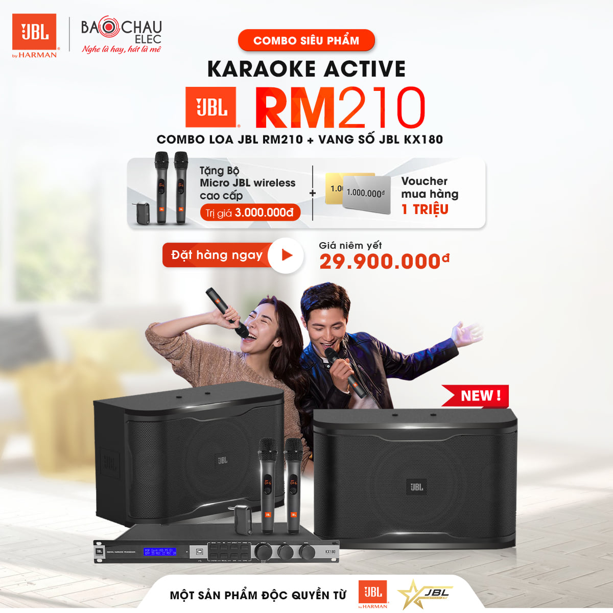 Combo karaoke Active JBL RM210