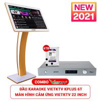 Combo Đầu Việt KTV K-Plus 6T + Màn Việt KTV 22 inch (New 2021)